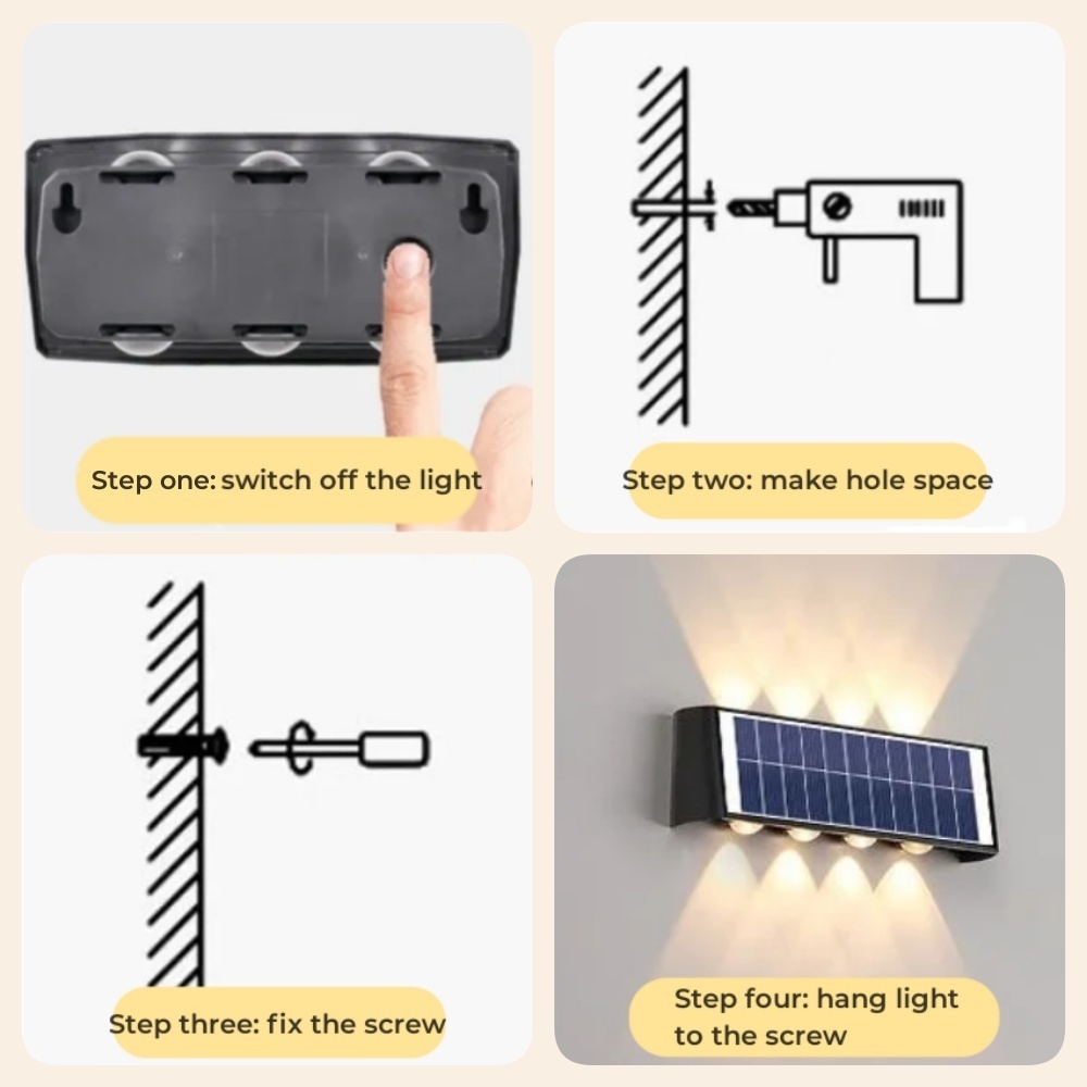Solar Garden Wall Light